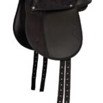 Close contact jumping saddle on a show horse