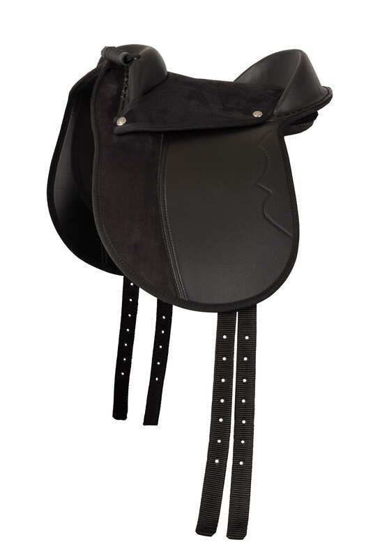 Close contact jumping saddle on a show horse