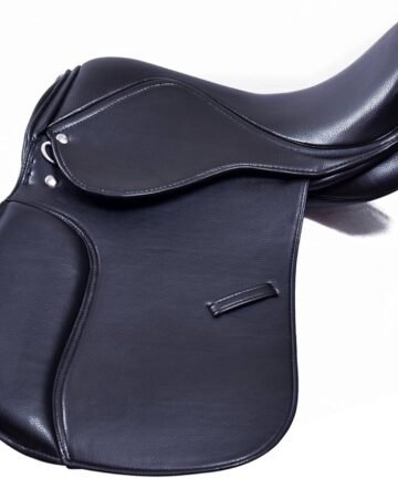 Luxury Black Dressage Saddle with Premium Comfort and Style