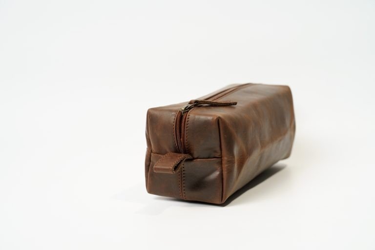 Premium Leather Travel Toiletry Bag for organized travel