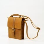 Classic leather messenger bag for work and travel
