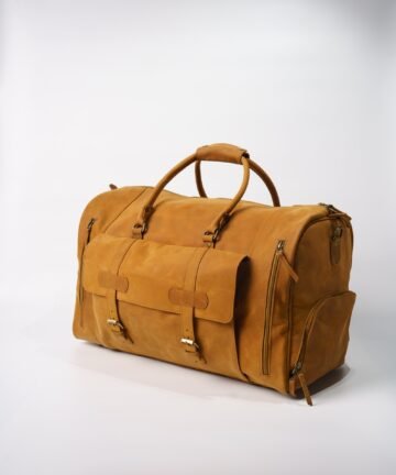Premium Leather Duffel Bag for Travel and Gym