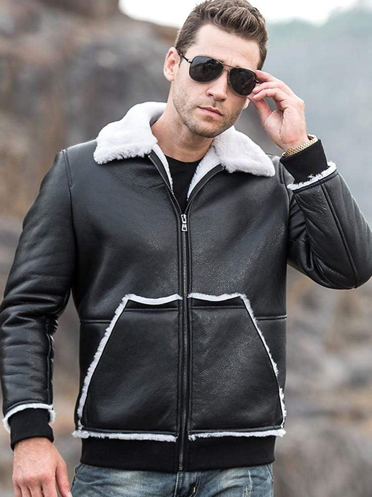 Men’s White Fur Long Coat from Bwok Store – Stylish Winter Outerwear