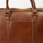 Burgundy Leather Laptop Bag with Brass Hardware – Premium Laptop Carrier for Professionals