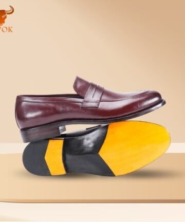 Classic leather penny loafers.