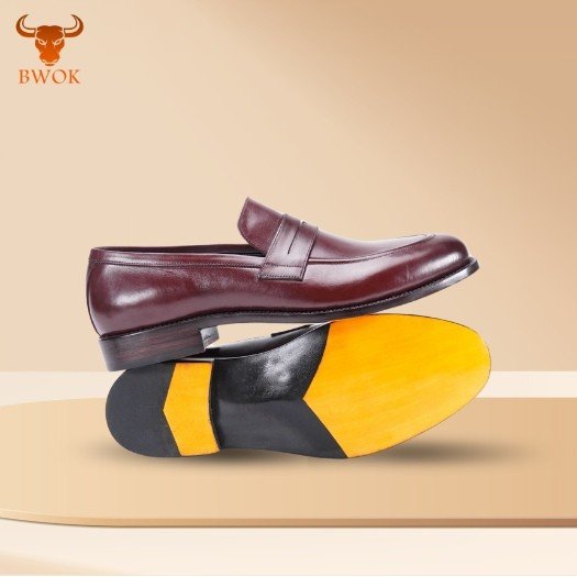Classic leather penny loafers.
