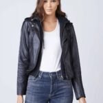 Casual women's jacket with a hood.