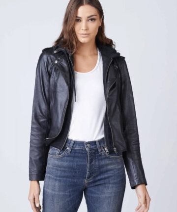 Casual women's jacket with a hood.