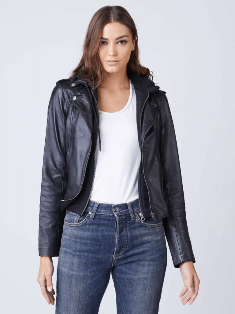 Casual women's jacket with a hood.