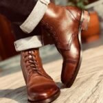 Half long boots for men – stylish mid-calf leather boots
