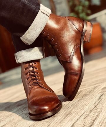 Half long boots for men – stylish mid-calf leather boots