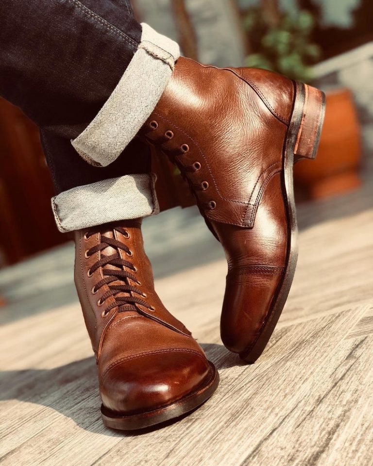 Half long boots for men – stylish mid-calf leather boots