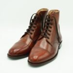 Stylish lace-up leather boots for men