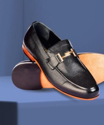Premium Leather Bit Loafers with iconic bit hardware on display from Bwok Store