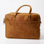 Men’s vintage leather messenger bag with adjustable strap and compartments