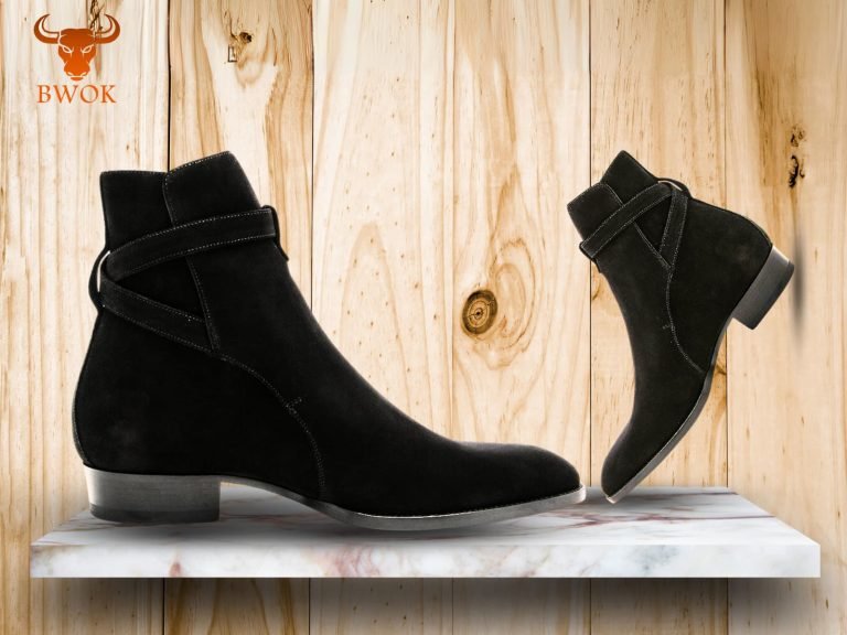 Elegant Black Suede Ankle Boots for Men and Women – Bwok Store
