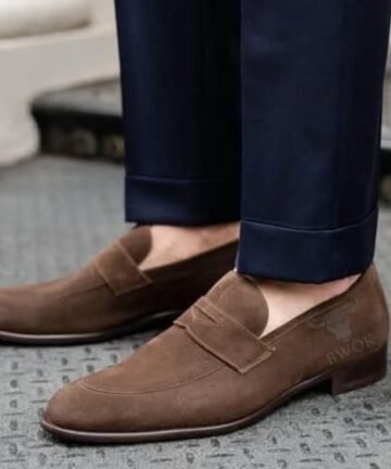 Suede Penny Loafers Shoes for Men - Bwok Store