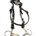 Premium leather horse bridle with padded browband and stainless steel buckles