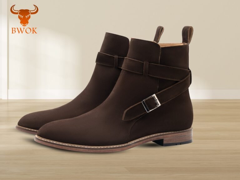 Brown Suede Jodhpur Boots for Men – Premium Leather